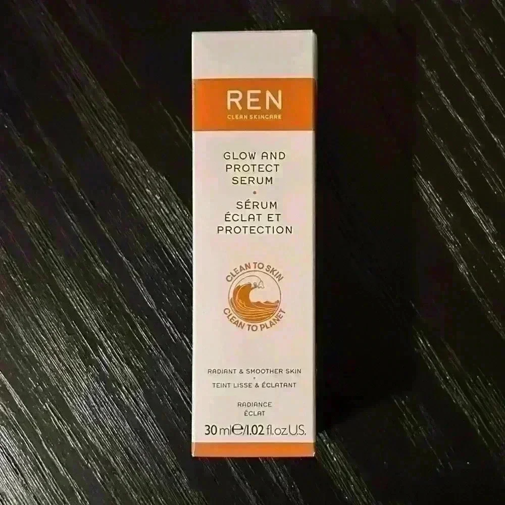 NWT Ren Clean Skincare Glow and Protect Serum Full Size 1.02 oz New in Box